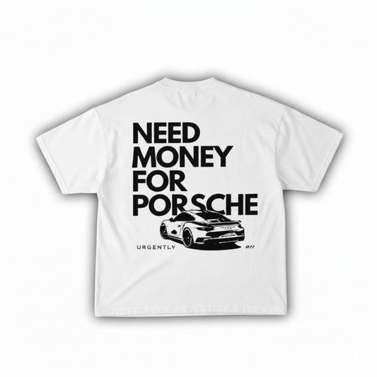 CAMISETA OVERSIZE NEED MONEY FOR PORSCHE